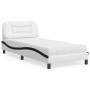 Bett mit schwarz-weißer Kunstledermatratze 90x200 cm von vidaXL, Betten und Lattenroste - Ref: Foro24-3208702, Preis: 295,26 ...