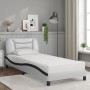 Bett mit schwarz-weißer Kunstledermatratze 90x200 cm von vidaXL, Betten und Lattenroste - Ref: Foro24-3208702, Preis: 295,26 ...