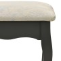 Juego de tocador y taburete madera paulownia gris 80x69x141 cm de vidaXL, Tocadores para dormitorios - Ref: Foro24-289321, Pr...