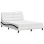 Bett mit weiß-schwarzem Kunstleder-Matratze 120x200 cm von vidaXL, Betten und Lattenroste - Ref: Foro24-3208716, Preis: 389,8...