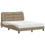 Bed with cappuccino synthetic leather mattress 140x200 cm by vidaXL, Beds and slatted bases - Ref: Foro24-3208728, Price: 449...