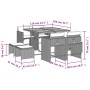 Garden dining set 9 pieces and gray synthetic rattan cushions by vidaXL, Garden sets - Ref: Foro24-3277909, Price: 383,75 €, ...