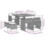 Set comedor jardín 9 pzas y cojines ratán sintético gris de vidaXL, Conjuntos de jardín - Ref: Foro24-3277909, Precio: 406,74...