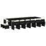 17-teiliges Gartenmöbel-Set mit schwarzen synthetischen Rattankissen von vidaXL, Gartensets - Ref: Foro24-3277949, Preis: 916...