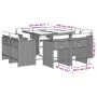 Garden dining set 9 pieces and gray synthetic rattan cushions by vidaXL, Garden sets - Ref: Foro24-3277963, Price: 516,96 €, ...