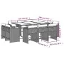 Garden dining set 11 pieces and gray synthetic rattan cushions by vidaXL, Garden sets - Ref: Foro24-3277975, Price: 586,54 €,...