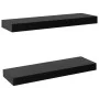 Estantes flotantes de pared 2 unidades negro 40x20x3,8 cm by vidaXL, Shelves and shelves - Ref: Foro24-288200, Price: 33,09 €...