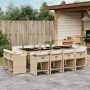 Garten-Essgruppe mit Kissen, 13-teilig, beiges synthetisches Rattan von vidaXL, Gartensets - Ref: Foro24-3277989, Preis: 892,...
