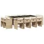 Garten-Essgruppe mit Kissen, 13-teilig, beiges synthetisches Rattan von vidaXL, Gartensets - Ref: Foro24-3277989, Preis: 892,...