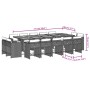 Garten-Essgruppe mit Kissen, 15-teilig, schwarzes synthetisches Rattan von vidaXL, Gartensets - Ref: Foro24-3278006, Preis: 9...
