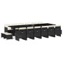 17-piece garden furniture set with black synthetic rattan cushions by vidaXL, Garden sets - Ref: Foro24-3277769, Price: 1,00 ...