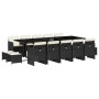 Garden dining set with cushions 15 pieces black synthetic rattan by vidaXL, Garden sets - Ref: Foro24-3277757, Price: 887,52 ...