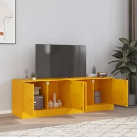 Muebles para TV 2 unidades acero amarillo mostaza 67x39x44 cm de vidaXL, Muebles TV - Ref: Foro24-841638, Precio: 108,30 €, D...