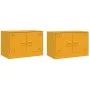 TV furniture 2 units mustard yellow steel 67x39x44 cm by vidaXL, TV Furniture - Ref: Foro24-841638, Price: 108,30 €, Discount: %