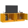 Muebles para TV 2 unidades acero amarillo mostaza 67x39x44 cm de vidaXL, Muebles TV - Ref: Foro24-841638, Precio: 109,26 €, D...