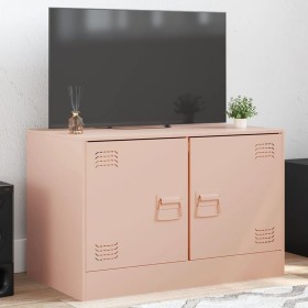 Rosafarbener TV-Schrank aus Stahl, 67 x 39 x 44 cm von vidaXL, TV-Möbel - Ref: Foro24-841633, Preis: 60,96 €, Rabatt: %