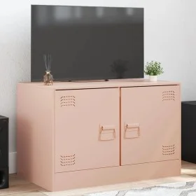 Rosafarbener TV-Schrank aus Stahl, 67 x 39 x 44 cm von vidaXL, TV-Möbel - Ref: Foro24-841633, Preis: 60,37 €, Rabatt: %