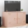 Rosafarbener TV-Schrank aus Stahl, 67 x 39 x 44 cm von vidaXL, TV-Möbel - Ref: Foro24-841633, Preis: 60,96 €, Rabatt: %