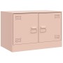 Rosafarbener TV-Schrank aus Stahl, 67 x 39 x 44 cm von vidaXL, TV-Möbel - Ref: Foro24-841633, Preis: 60,96 €, Rabatt: %