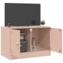 Rosafarbener TV-Schrank aus Stahl, 67 x 39 x 44 cm von vidaXL, TV-Möbel - Ref: Foro24-841633, Preis: 60,37 €, Rabatt: %