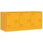 Mueble para TV de acero amarillo mostaza 99x39x44 cm de vidaXL, Muebles TV - Ref: Foro24-841646, Precio: 91,85 €, Descuento: %