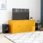 Mueble para TV de acero amarillo mostaza 99x39x44 cm de vidaXL, Muebles TV - Ref: Foro24-841646, Precio: 91,85 €, Descuento: %