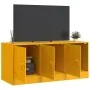 Mueble para TV de acero amarillo mostaza 99x39x44 cm de vidaXL, Muebles TV - Ref: Foro24-841646, Precio: 91,85 €, Descuento: %