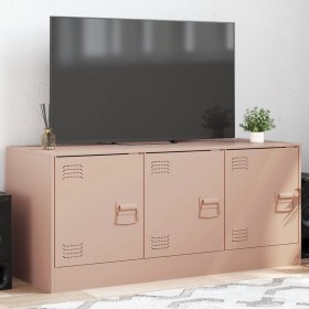 Rosafarbener TV-Schrank aus Stahl, 99 x 39 x 44 cm von vidaXL, TV-Möbel - Ref: Foro24-841644, Preis: 88,02 €, Rabatt: %