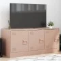 Rosafarbener TV-Schrank aus Stahl, 99 x 39 x 44 cm von vidaXL, TV-Möbel - Ref: Foro24-841644, Preis: 85,96 €, Rabatt: %