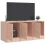 Rosafarbener TV-Schrank aus Stahl, 99 x 39 x 44 cm von vidaXL, TV-Möbel - Ref: Foro24-841644, Preis: 85,96 €, Rabatt: %