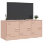 Rosafarbener TV-Schrank aus Stahl, 99 x 39 x 44 cm von vidaXL, TV-Möbel - Ref: Foro24-841644, Preis: 88,02 €, Rabatt: %