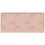 Rosafarbener TV-Schrank aus Stahl, 99 x 39 x 44 cm von vidaXL, TV-Möbel - Ref: Foro24-841644, Preis: 85,96 €, Rabatt: %