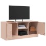 Mueble para TV de acero rosa 99x39x44 cm de vidaXL, Muebles TV - Ref: Foro24-841686, Precio: 79,03 €
