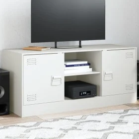 TV-Schrank aus weißem Stahl, 99 x 39 x 44 cm von vidaXL, TV-Möbel - Ref: Foro24-841690, Preis: 78,12 €, Rabatt: %