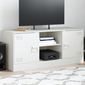White steel TV cabinet 99x39x44 cm by vidaXL, TV Furniture - Ref: Foro24-841690, Price: 78,87 €, Discount: %