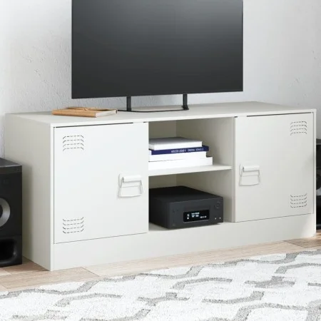 TV-Schrank aus weißem Stahl, 99 x 39 x 44 cm von vidaXL, TV-Möbel - Ref: Foro24-841690, Preis: 78,12 €, Rabatt: %