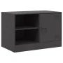 TV-Möbel 2 Einheiten aus schwarzem Stahl 67x39x44 cm von vidaXL, TV-Möbel - Ref: Foro24-841692, Preis: 101,19 €, Rabatt: %