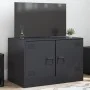 TV-Schrank aus schwarzem Stahl, 67 x 39 x 44 cm von vidaXL, TV-Möbel - Ref: Foro24-841631, Preis: 64,19 €, Rabatt: %