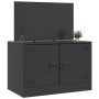 TV-Schrank aus schwarzem Stahl, 67 x 39 x 44 cm von vidaXL, TV-Möbel - Ref: Foro24-841631, Preis: 64,89 €, Rabatt: %