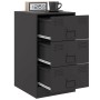 Mesitas de noche 2 unidades acero negro 34,5x39x62 cm de vidaXL, Mesitas de noche - Ref: Foro24-841776, Precio: 133,18 €, Des...
