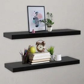 Floating wall shelves 2 units black 120x20x3.8 cm by vidaXL, Shelves and shelves - Ref: Foro24-288204, Price: 55,41 €, Discou...