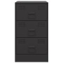 Mesitas de noche 2 unidades acero negro 34,5x39x62 cm de vidaXL, Mesitas de noche - Ref: Foro24-841776, Precio: 133,18 €, Des...