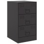 Mesitas de noche 2 unidades acero negro 34,5x39x62 cm de vidaXL, Mesitas de noche - Ref: Foro24-841776, Precio: 133,18 €, Des...