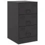 Nachttische 2 Einheiten aus schwarzem Stahl 34,5x39x62 cm von vidaXL, Nachttische - Ref: Foro24-841776, Preis: 131,88 €, Raba...