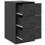 Mesitas de noche 2 unidades acero negro 34,5x39x62 cm de vidaXL, Mesitas de noche - Ref: Foro24-841776, Precio: 133,18 €, Des...