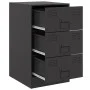 Nachttische 2 Einheiten aus schwarzem Stahl 34,5x39x62 cm von vidaXL, Nachttische - Ref: Foro24-841776, Preis: 131,88 €, Raba...