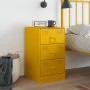 Senfgelber Nachttisch aus Stahl, 34,5 x 39 x 62 cm von vidaXL, Nachttische - Ref: Foro24-841781, Preis: 97,16 €, Rabatt: %