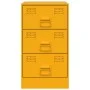 Senfgelber Nachttisch aus Stahl, 34,5 x 39 x 62 cm von vidaXL, Nachttische - Ref: Foro24-841781, Preis: 97,16 €, Rabatt: %