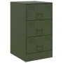Mesita de noche acero verde oliva 34,5x39x62 cm de vidaXL, Mesitas de noche - Ref: Foro24-841783, Precio: 106,94 €, Descuento: %