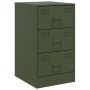 Olivgrüner Nachttisch aus Stahl, 34,5 x 39 x 62 cm von vidaXL, Nachttische - Ref: Foro24-841783, Preis: 108,32 €, Rabatt: %